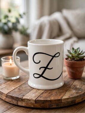 Indigo Monogram “Z” Mug